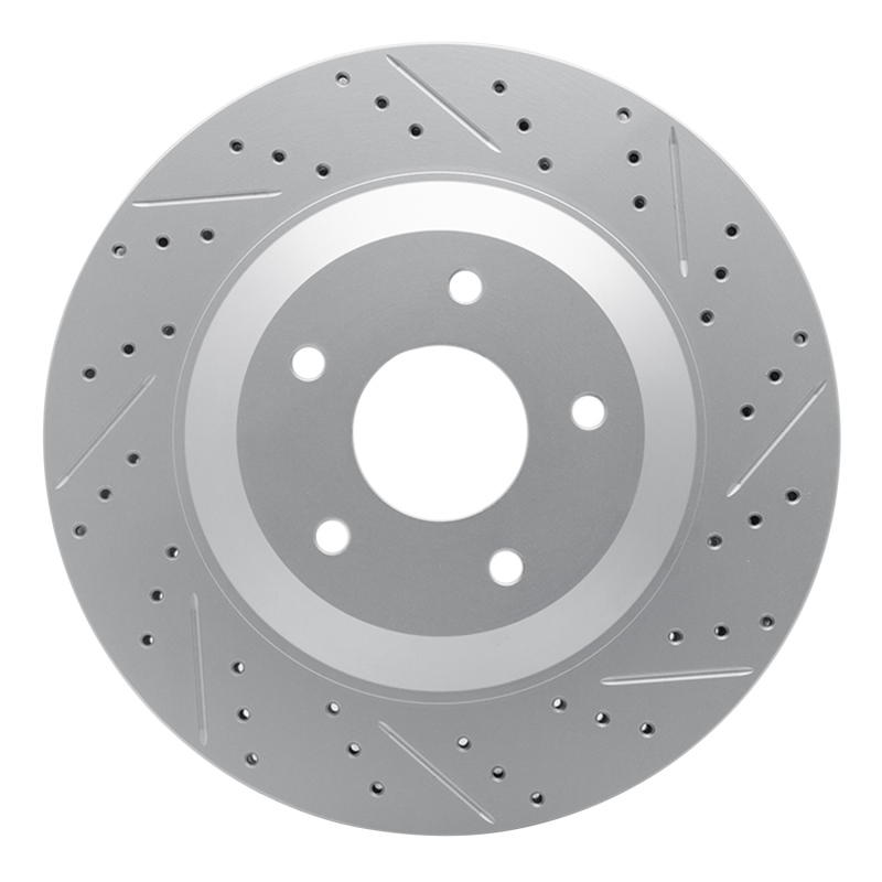 Cadillac XLR Brake Rotor (1) - Left Front - DFC - Drilled & Slotted Geoperformance - `97-`09