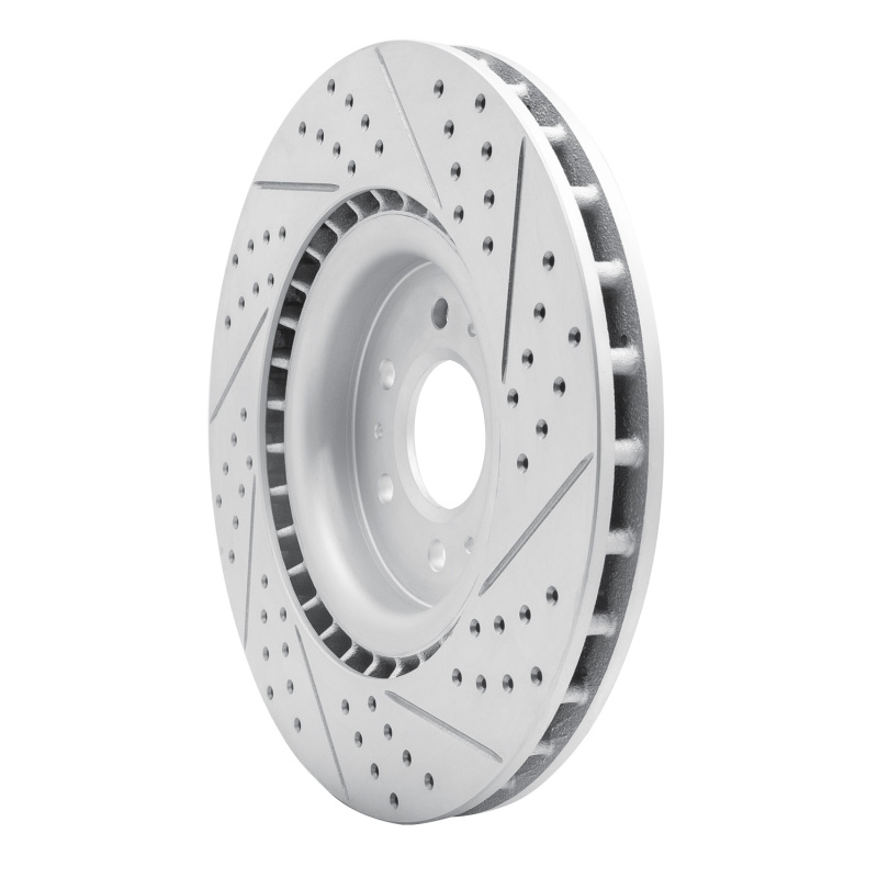 Cadillac Cts Brake Rotor (1) - Front Left - DFC - Drilled & Slotted Geoperformance - `04-`11
