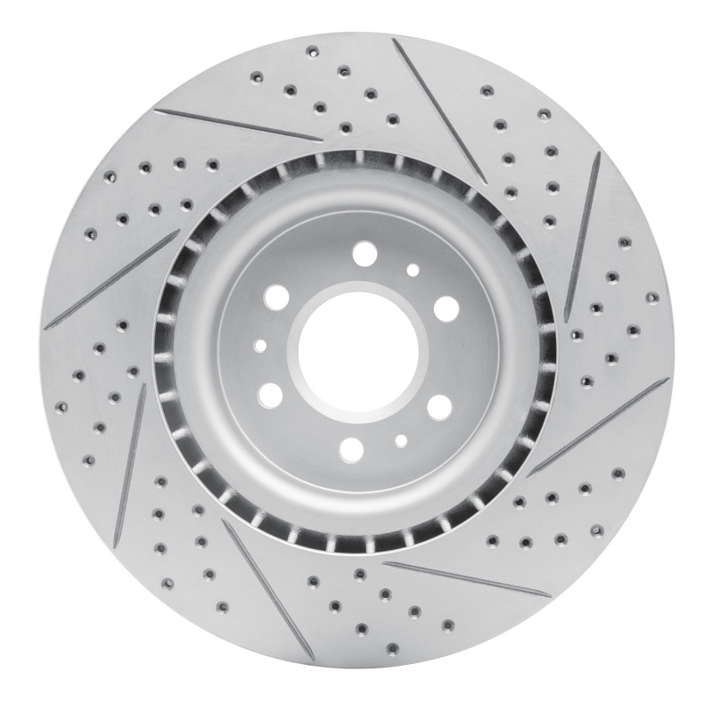 Cadillac Cts Brake Rotor (1) - Front Left - DFC - Drilled & Slotted Geoperformance - `04-`11