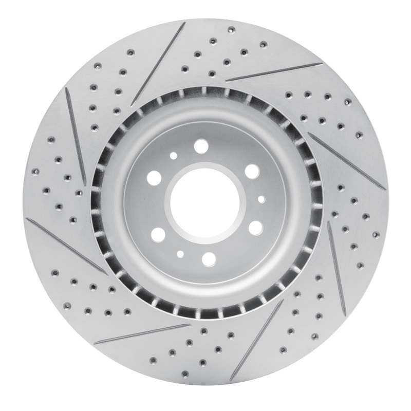 Cadillac CTS Brake Rotor (1) - Front Right - DFC - Drilled & Slotted Geoperformance - `04-`11
