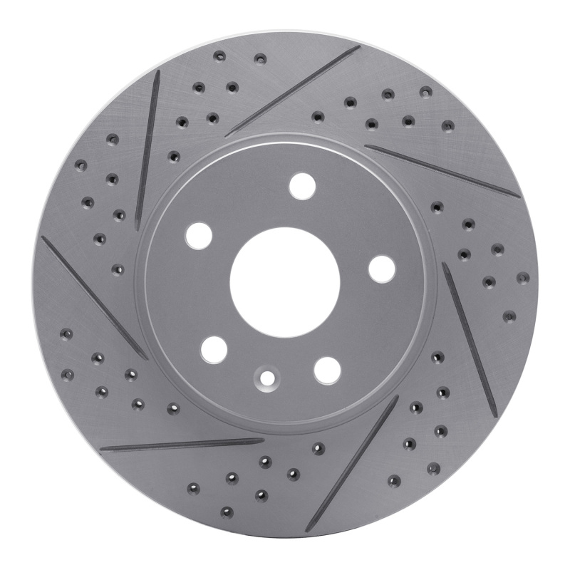 Cadillac CTS Brake Rotor (1) - Front Left - DFC - Drilled & Slotted Geoperformance - `08-`14