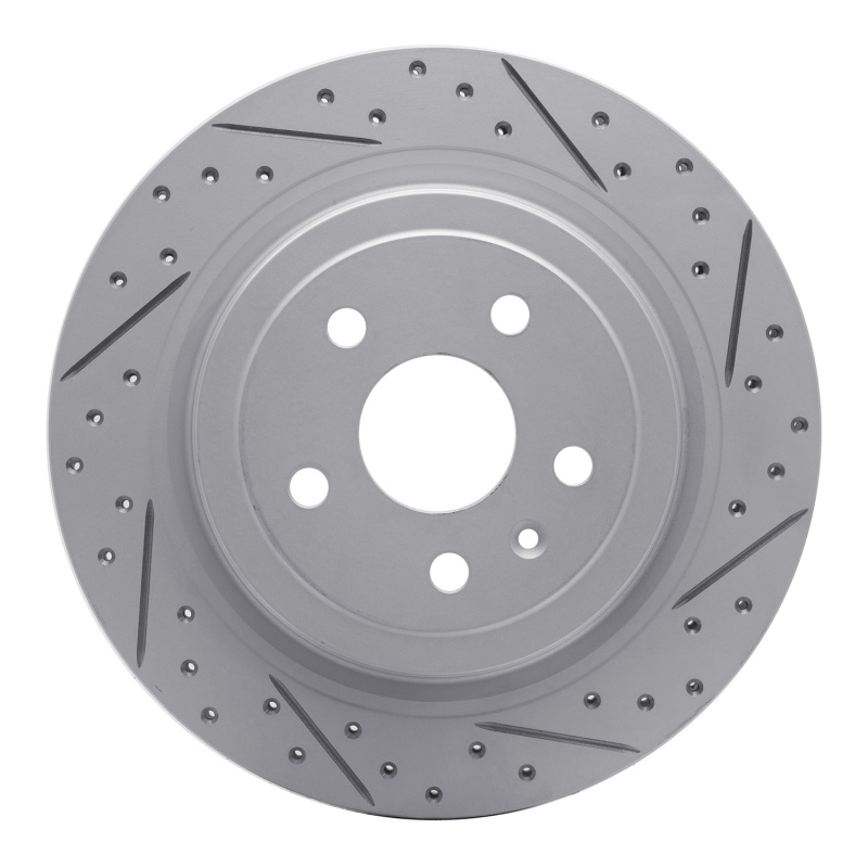 Cadillac CTS Brake Rotor (1) - Rear Right - DFC - Geoperformance Drilled & Slotted - `08-`14