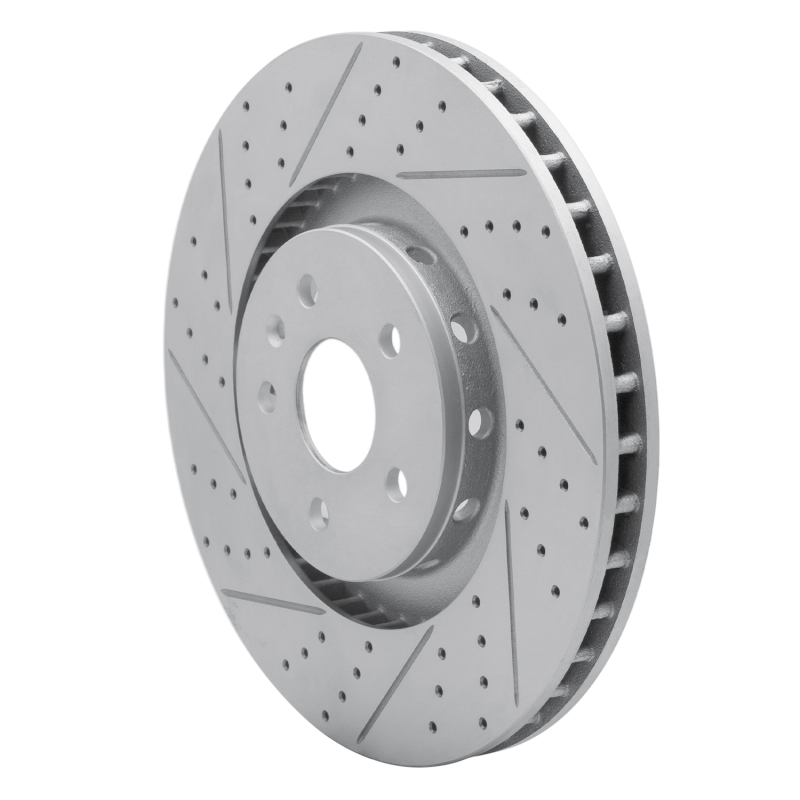 Cadillac CTS Brake Rotor (1) - Front Left - DFC - Geoperformance Drilled & Slotted - `09-`15