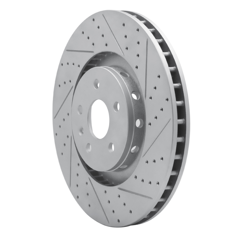 Cadillac CTS Brake Rotor (1) - Front Right - DFC - Drilled & Slotted Geoperformance - `09-`15