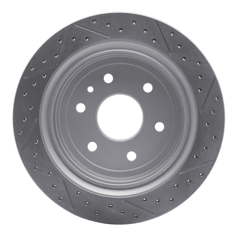 Cadillac XTS Brake Rotor (1) - Rear Left - DFC - Drilled & Slotted Geoperformance - `13-`19