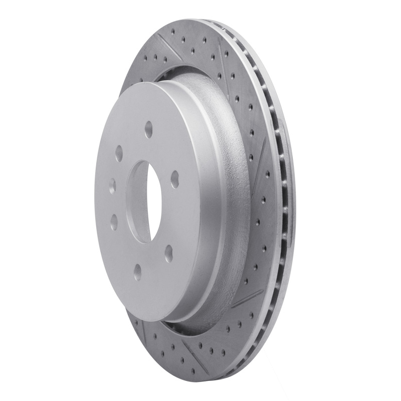 Cadillac XTS Brake Rotor (1) - Rear Right - DFC - Geoperformance Drilled & Slotted - `13-`19