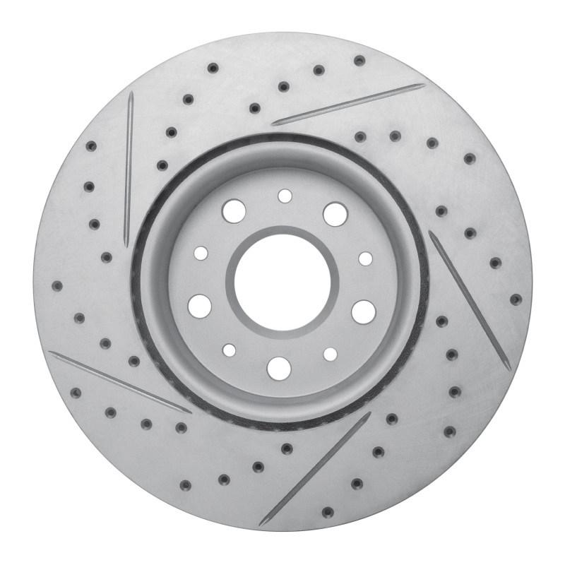 Cadillac CTS Brake Rotor (1) - Front Right - DFC - Drilled & Slotted Geoperformance - `14-`20