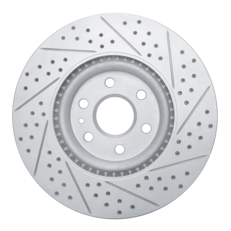 Cadillac Srx Brake Rotor (1) - Front Left - DFC - Drilled & Slotted Geoperformance - `10-`16