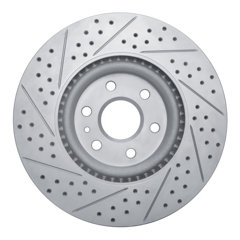 Cadillac Srx Brake Rotor (1) - Front Right - DFC - Drilled & Slotted Geoperformance - `10-`16