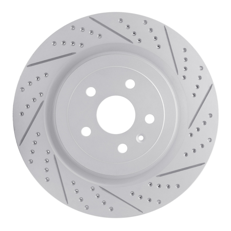 Cadillac Cts Brake Rotor (1) - Rear Left - DFC - Geoperformance Rotors - Drilled & Slotted - `09-`24