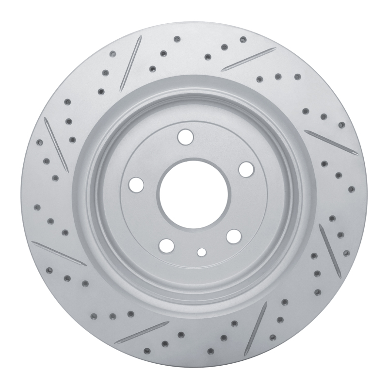 Chevrolet Corvette Brake Rotor (1) - Rear Right - DFC - Drilled & Slotted Geoperformance - `14-`19