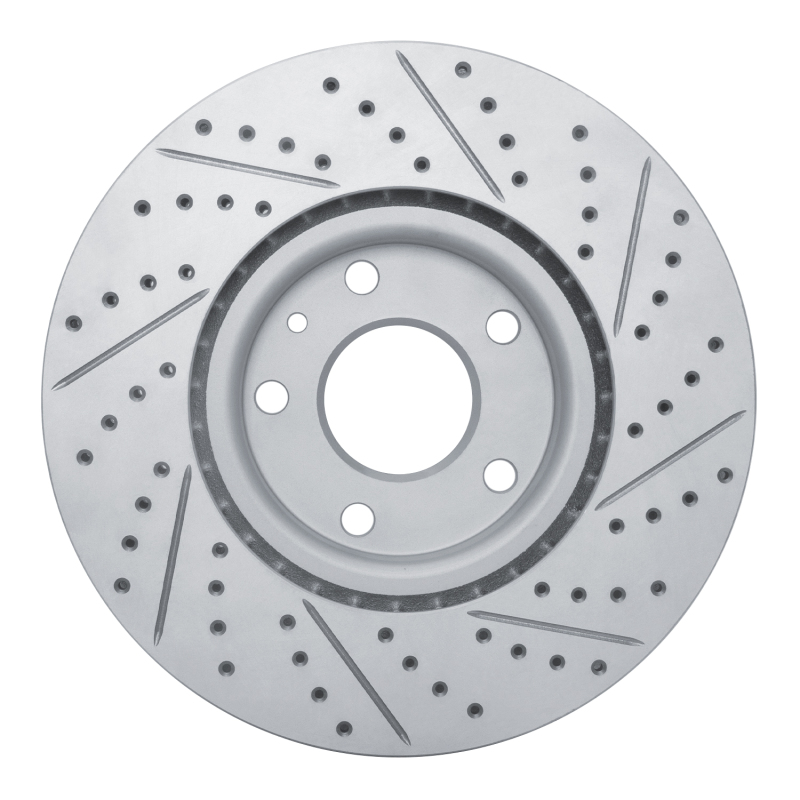 Chevrolet Corvette Brake Rotor (1) - Front Left - DFC - Drilled & Slotted Geoperformance - `14-`19