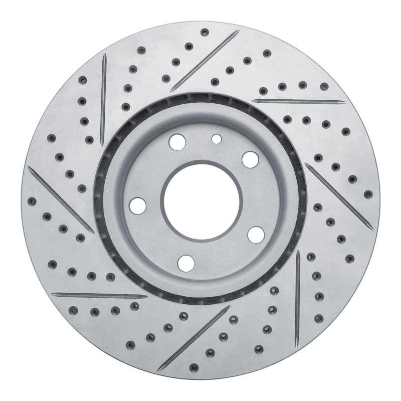 Chevrolet Corvette Brake Rotor (1) - Front Right - DFC - Drilled & Slotted Geoperformance - `14-`19