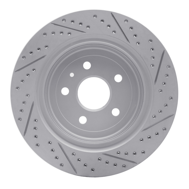 Cadillac Ats Brake Rotor (1) - Rear Right - DFC - Drilled & Slotted Geoperformance - `16-`24
