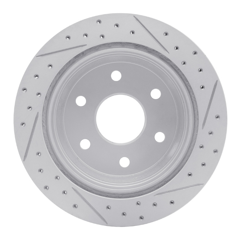 Chevrolet Tahoe Brake Rotor (1) - Rear Left - DFC - Drilled & Slotted Geoperformance - `99-`07