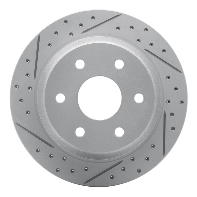 Cadillac Escalade Brake Rotor (1) - Rear Left - DFC - Drilled & Slotted Geoperformance - `00-`14
