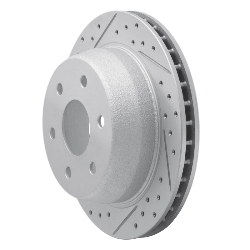 Cadillac Escalade Brake Rotor (1) - Rear Left - DFC - Drilled & Slotted Geoperformance - `00-`14