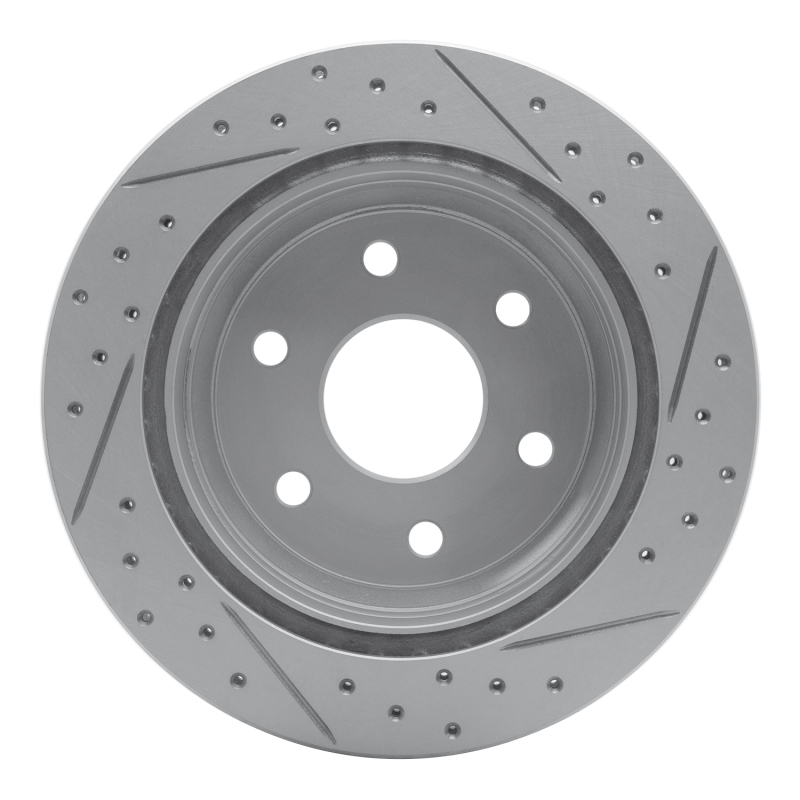 Cadillac Escalade Brake Rotor (1) - Rear Left - DFC - Drilled & Slotted Geoperformance - `00-`14