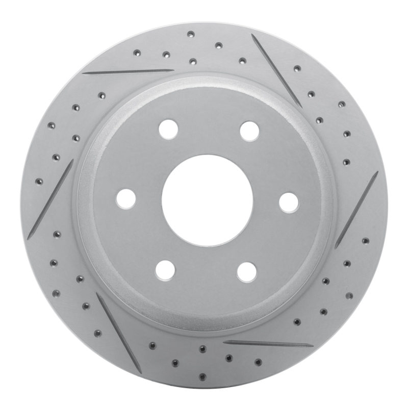 Cadillac Escalade EXT Brake Rotor (1) - Rear Right - DFC - Geoperformance, Drilled & Slotted - `00-`14