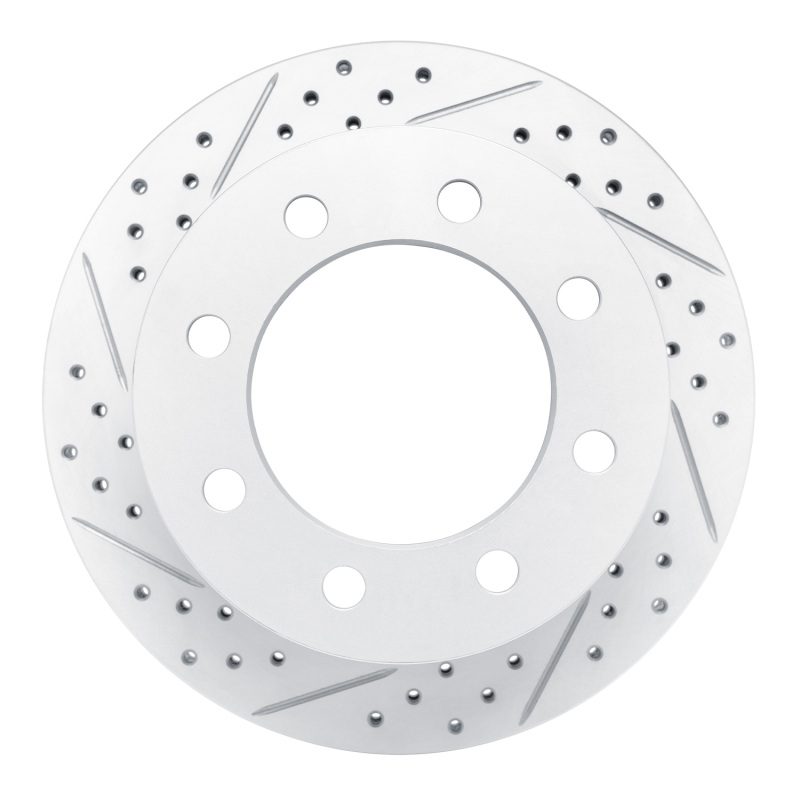 Chevrolet Silverado 3500 HD Brake Rotor (1) - Rear Left - DFC - Drilled & Slotted Geoperformance - `01-`10