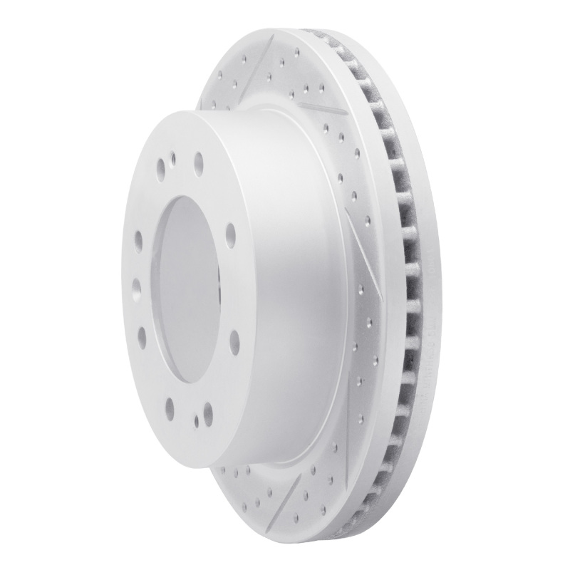 Chevrolet Suburban 3500 HD Brake Rotor (1) - Front Right - DFC - Drilled & Slotted Geoperformance - `11-`25