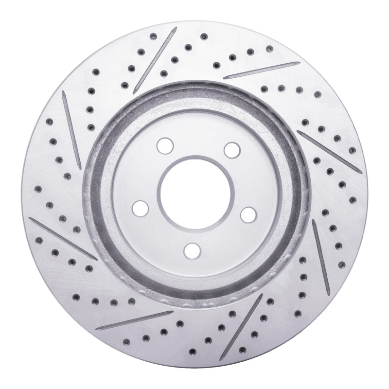 Ford Mustang Brake Rotor (1) - Front Right - DFC - Drilled & Slotted Geoperformance - `94-`04