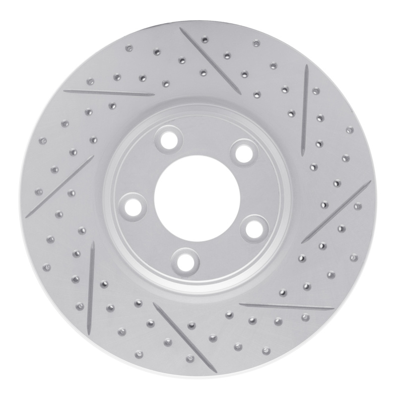 Ford Thunderbird Brake Rotor (1) - Front Right - DFC - Drilled & Slotted Geoperformance - `00-`06
