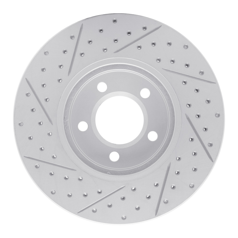 Ford Thunderbird Brake Rotor (1) - Front Right - DFC - Drilled & Slotted Geoperformance - `00-`06