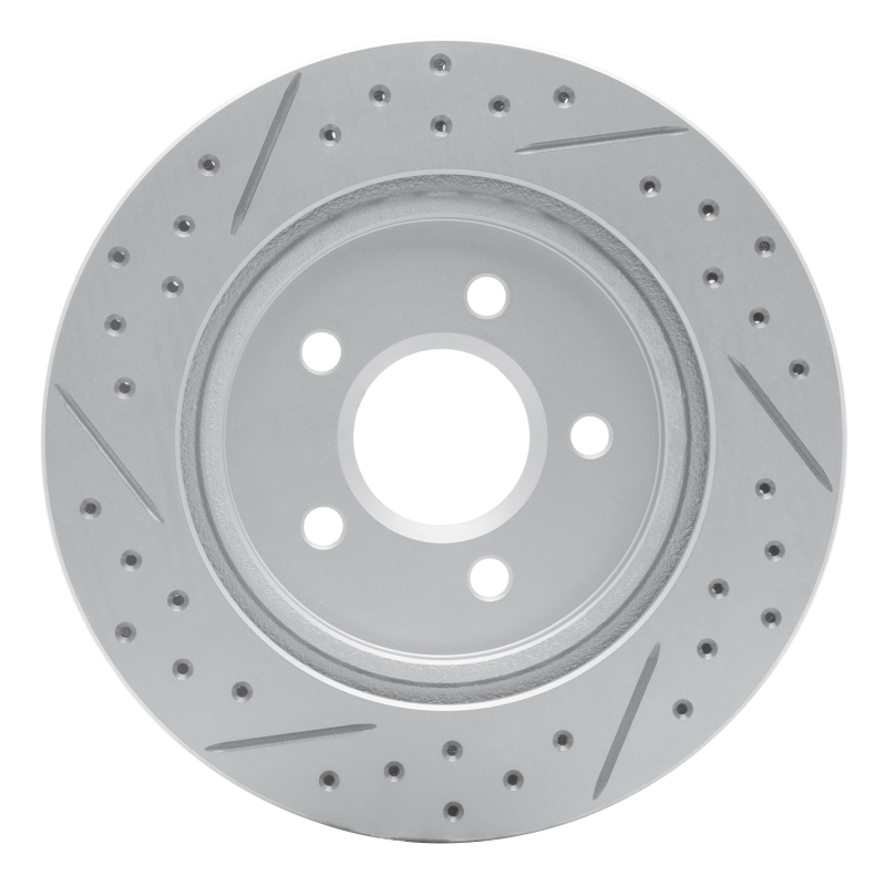 Ford Thunderbird Brake Rotor (1) - Rear Right - DFC - Drilled & Slotted Geoperformance - `00-`06