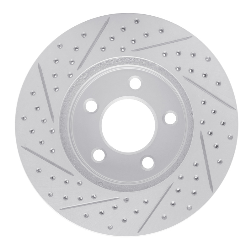 Ford Mustang Brake Rotor (1) - Front Right - DFC - Geoperformance Rotor - Drilled & Slotted - `05-`10