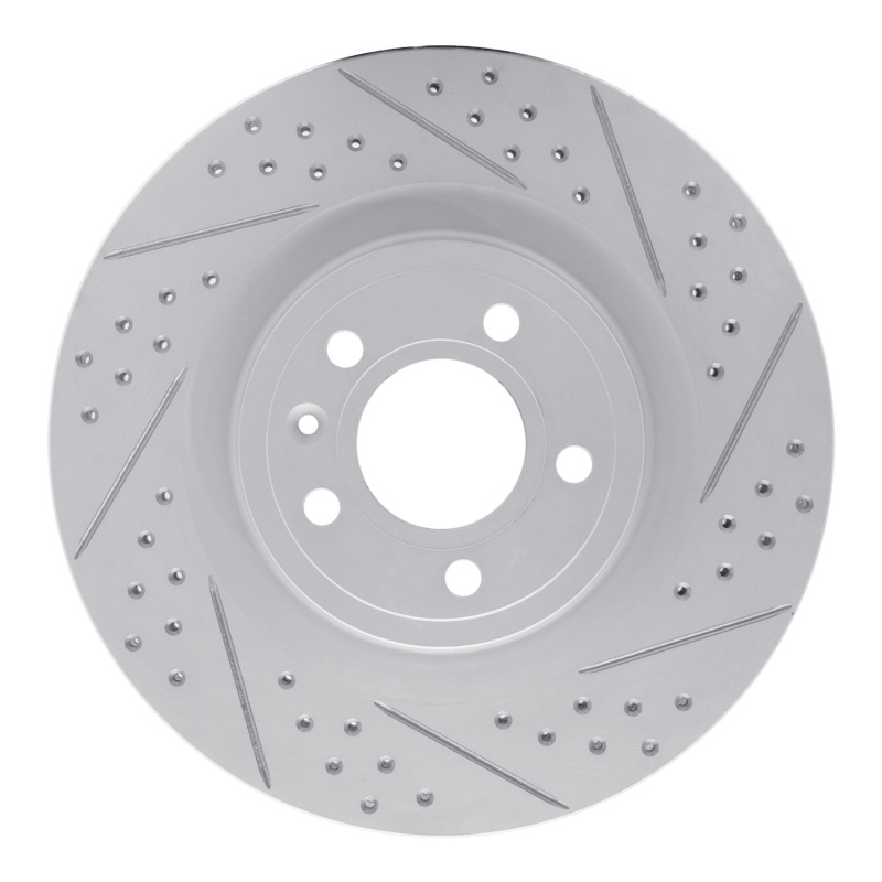 Ford Mustang Brake Rotor (1) - Front Right - DFC - Geoperformance Drilled & Slotted - `11-`14