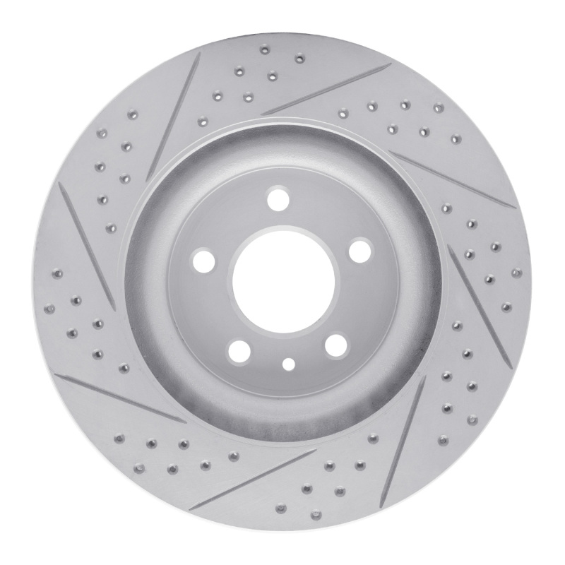 Ford Mustang Brake Rotor (1) - Front Right - DFC - Geoperformance Drilled & Slotted - `11-`14