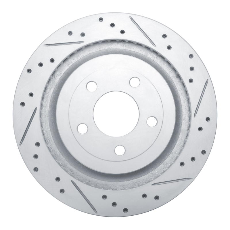 Ford Mustang Brake Rotor (1) - Rear Right - DFC - Drilled & Slotted Geoperformance - `15-`23 Ford Mustang Brake Rotor (1) - Rear Right - DFC - Drilled & Slotted Geoperformance - `15-`23