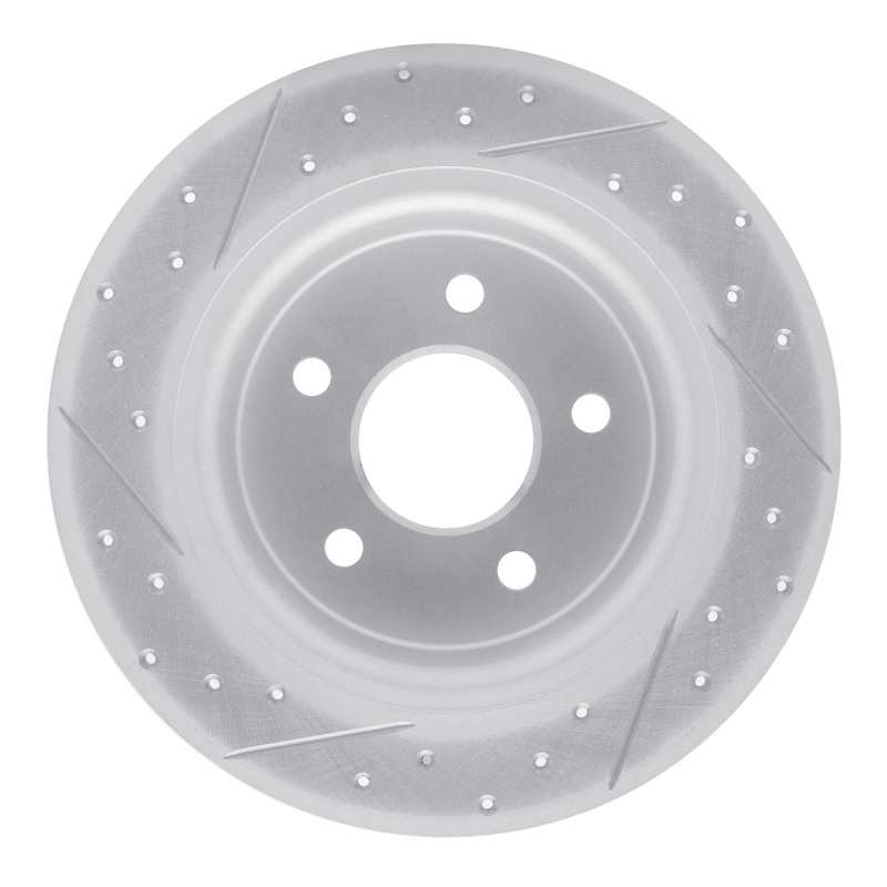 Ford Transit Connect Brake Rotor (1) - Rear Right - DFC - Geoperformance, Drilled & Slotted - `13-`18