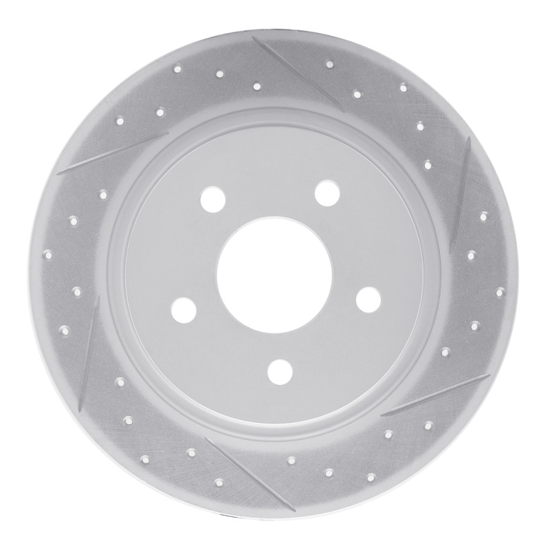Ford Transit Connect Brake Rotor (1) - Rear Right - DFC - Geoperformance, Drilled & Slotted - `13-`18