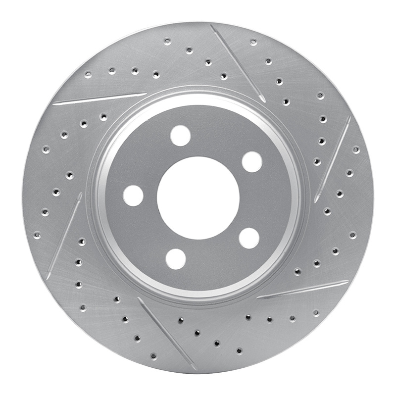 Ford Ssv Plug-In Hybrid Brake Rotor (1) - Front Right - DFC - Drilled & Slotted Geoperformance - `15-`20