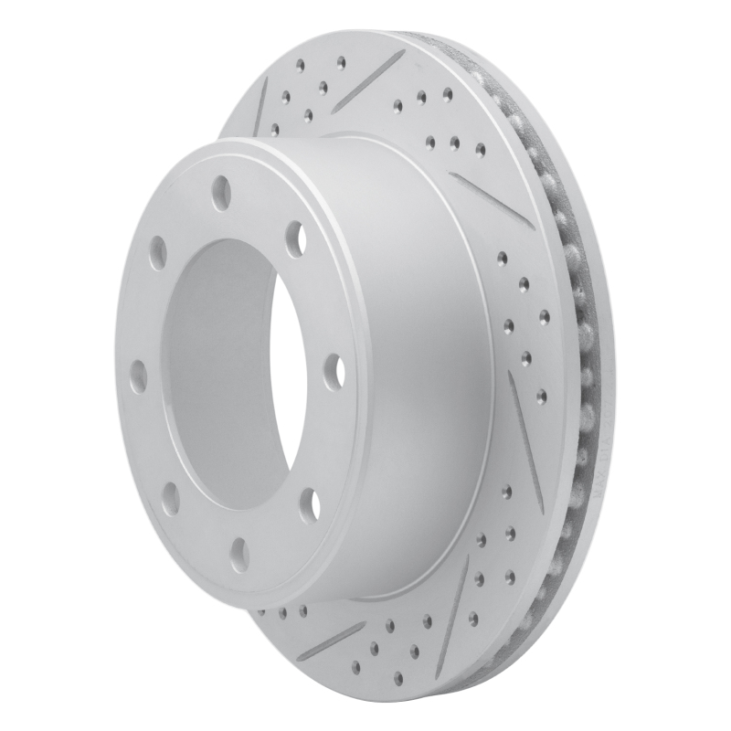 Ford F-250 Super Duty Brake Rotor (1) - Rear Left - DFC - Drilled & Slotted Geoperformance - `99-`05