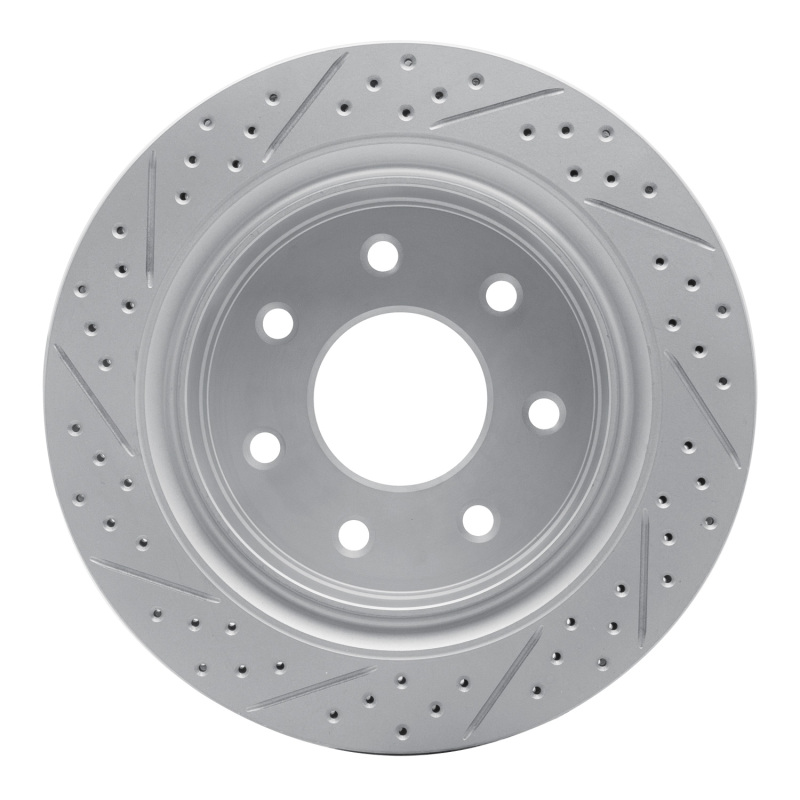 Ford F-150 Brake Rotor (1) - Rear Right - DFC - Geoperformance Rotor - Drilled and Slotted - `12-`14