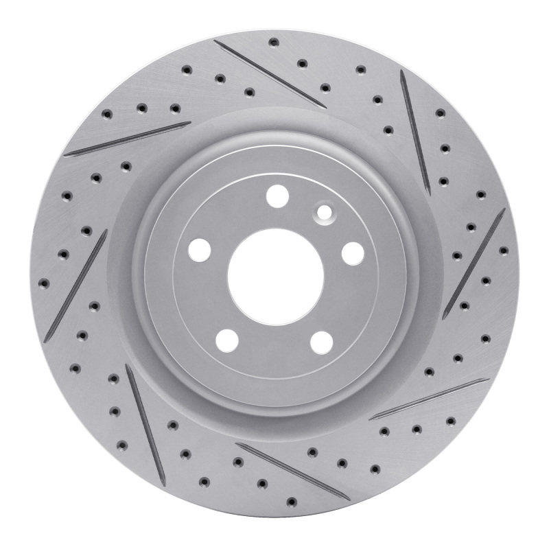 Ford Taurus Brake Rotor (1) - Front Right - DFC - Drilled & Slotted Geoperformance - `13-`19