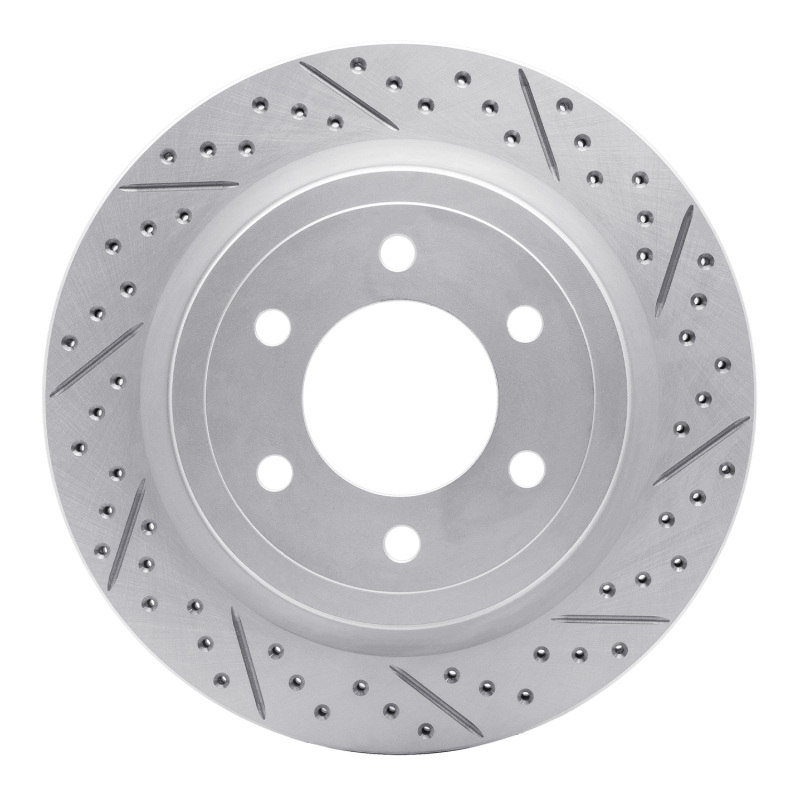 Ford Expedition Brake Rotor (1) - Rear Right - DFC - Drilled & Slotted Geoperformance - `18-`21
