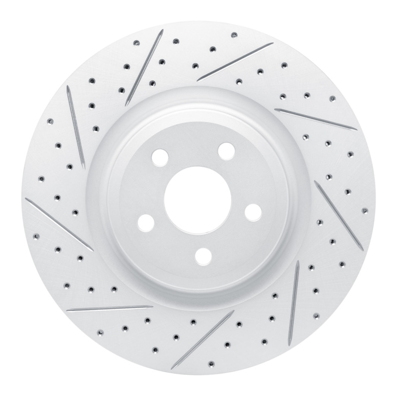 Ford Edge Brake Rotor (1) - Front Left - DFC - Drilled & Slotted Geoperformance - `19-`24