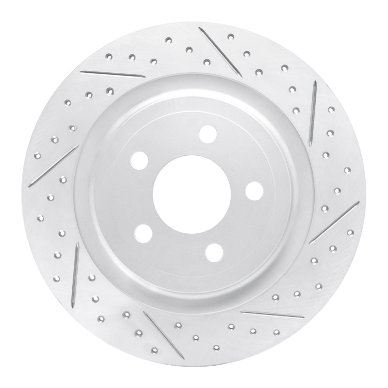 Ford Mustang Brake Rotor (1) - Rear Right - DFC - Geoperformance Drilled & Slotted - `20-`26