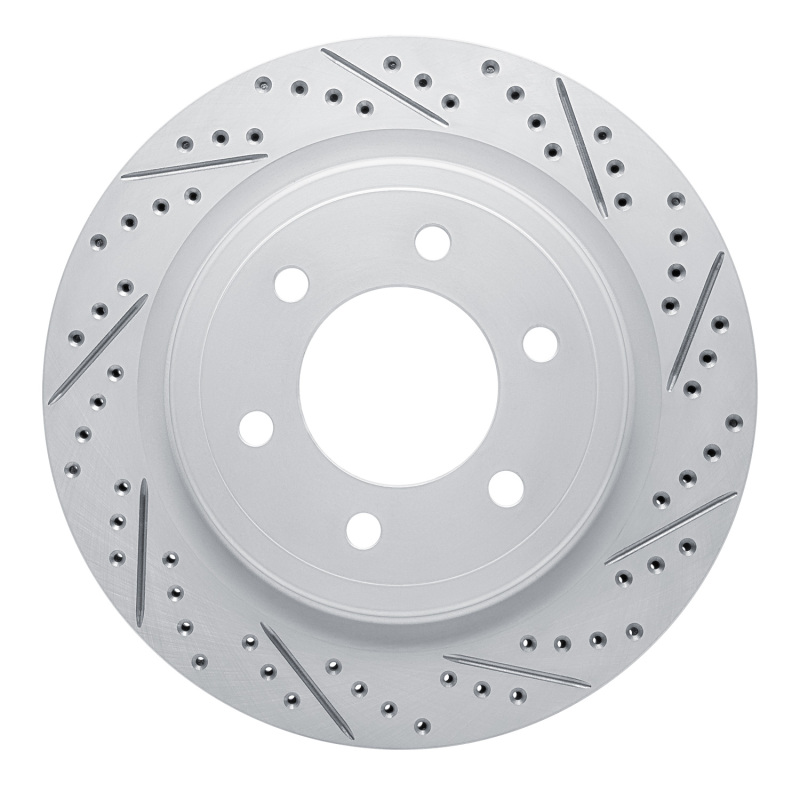 Ford F-150 Brake Rotor (1) - Rear Right - DFC - Drilled & Slotted Geoperformance - `21-`26