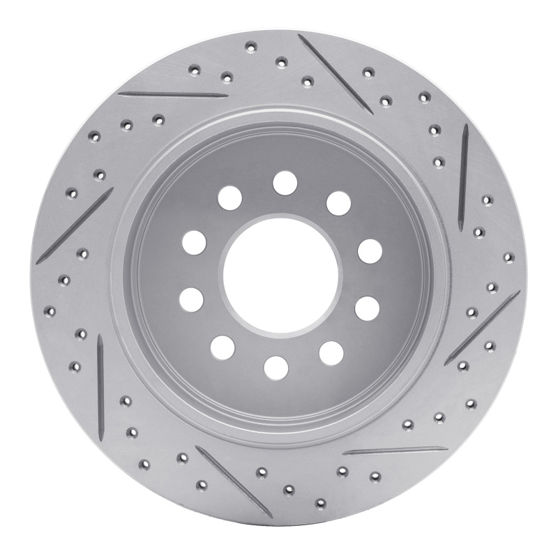 Lincoln Town Car Brake Rotor (1) - Rear Left - DFC - Geoperformance Rotor - Drilled and Slotted - `03-`11