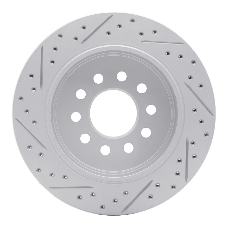 Lincoln Town Car Brake Rotor (1) - Rear Right - DFC - Drilled & Slotted Geoperformance - `03-`11