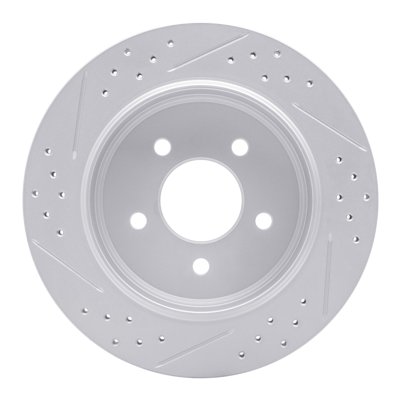 Ford Crown Victoria Brake Rotor (1) - Rear Right - DFC - Drilled & Slotted Geoperformance - `03-`11