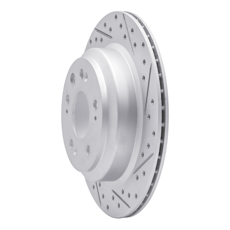 Acura RL Brake Rotor (1) - Rear Right - DFC - Drilled & Slotted Geoperformance - `05-`12