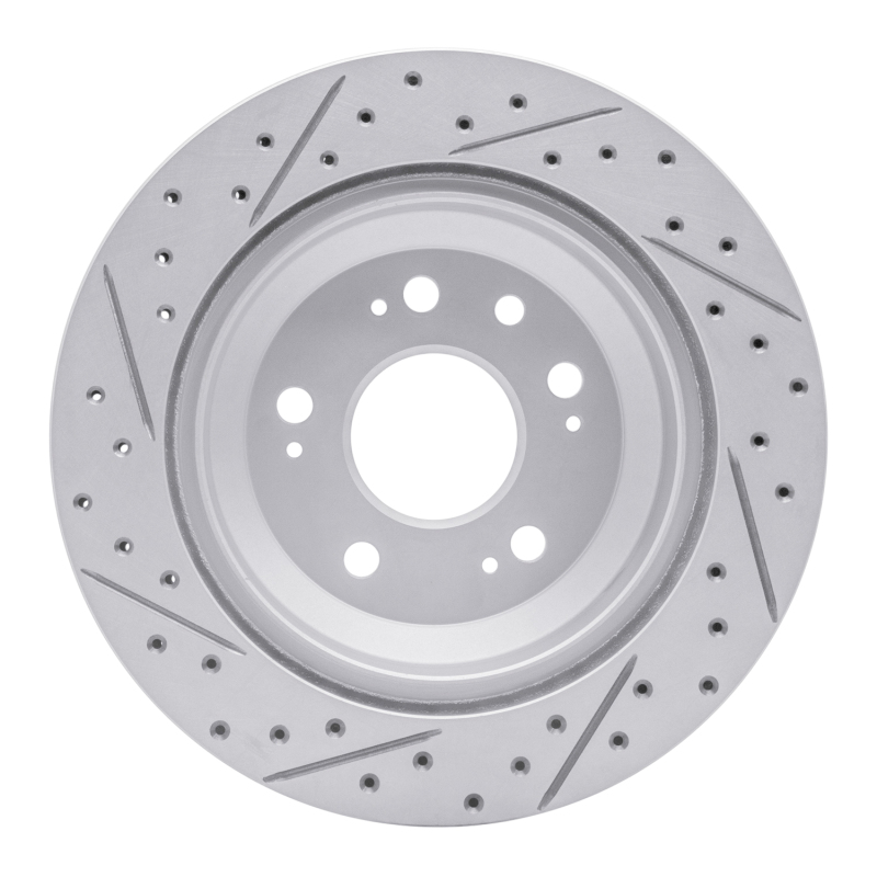 Acura RL Brake Rotor (1) - Rear Right - DFC - Drilled & Slotted Geoperformance - `05-`12