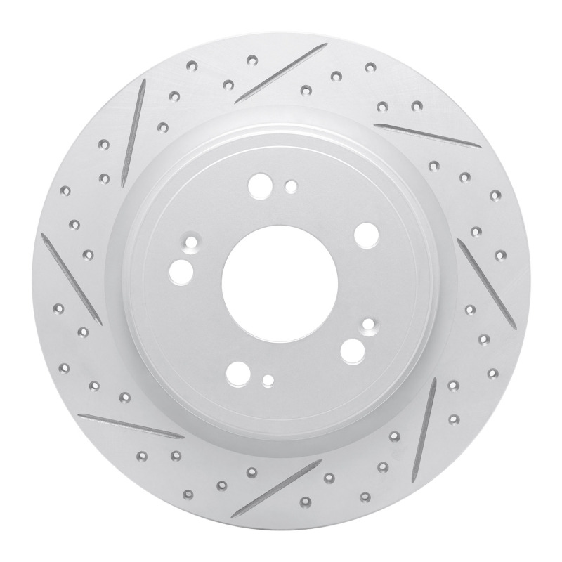 Acura RLX Brake Rotor (1) - Rear Left - DFC - Drilled & Slotted Geoperformance - `14-`20