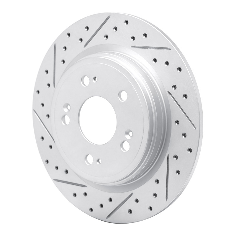 Acura RLX Brake Rotor (1) - Rear Left - DFC - Drilled & Slotted Geoperformance - `14-`20
